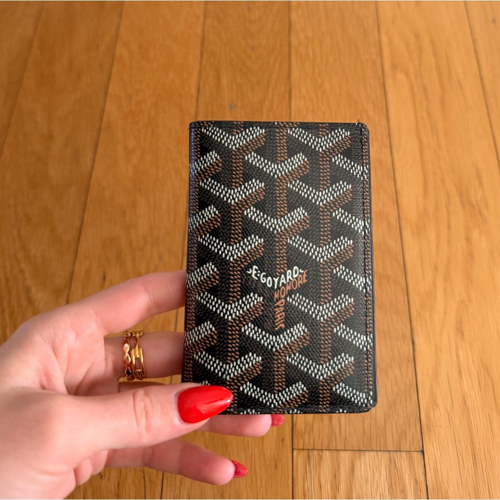 Goyard Black and Tan Card Case